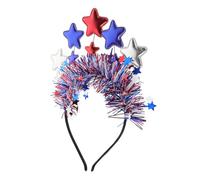NIYANGLE American Flag Hair Band 5 Pointed Star Headpiece 4th July Festival Accessory Cosplay Headwear