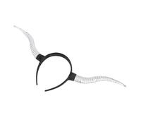 NIYANGLE Antelope Horn Headband Silver Cosplay Hair Accessory for Halloween Parties Lightweight and Comfortable Design for Themed Events Durable Material for Role Playing Fun