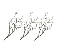 NIYANGLE Artificial Antler Shaped Plastic Branches Green 3pcs Fake Tree Twigs for Vase Decor and Decoration Use for Artwork and Porch Decoration