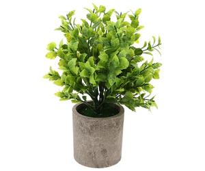 NIYANGLE Artificial Green Potted Plant and Can be Stored a Long Time that Will Not Fade Simulation Bonsai with Plastic Material, Simple Style Indoor Decorative Plant for Home or Office