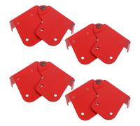 NIYANGLE Attic Ladder Hinge Replacement Kit 4pcs Aluminum Alloy Folding Step Ladder Reinforcement Hardware for with Red Small Hinges Household and Garage Use