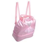 NIYANGLE Ballet Dance Backpack with Multiple Functional Compartments and Separate Shoe Compartment, Lightweight Comfortable Pink Nylon and Polyester Bag and Little Dancers