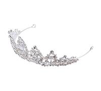 NIYANGLE Baroque Style Crown Girls Tiara for Holy Communion Bride Hair Accessories