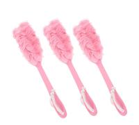 NIYANGLE Bath Brush 3Pcs Long Handle Large Soft Mesh for Shower Exfoliating and Massage Enhancing Blood Flow Suitable for Men and Women Bath Time