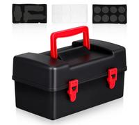 NIYANGLE Battling Top Storage Box Organizer | Portable Gyro Carrying Case with Protective Foam & Accessory Tray | Fits Burst Launcher & Spinning Tops for Kids Tournament