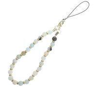 NIYANGLE Beaded Alloy Stone Strap Natural Phone with Lanyard to Charm Materials, Easy Carry and Secure and Mobile Phones, Keys, and Cameras, for Outdoor Use
