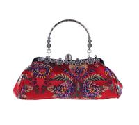 NIYANGLE Beaded Decorative Evening Clutch Bag for Women with Metal Handle, Small Luxury Party Handbag Suitable for Prom and Formal Occasions Random Style