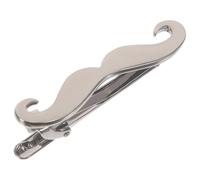 NIYANGLE Beard Shape Tie Clip for Men Black Alloy Business Suit Necktie Bar Clip Convenient to Put and Take off Matches Most Shirts and Suits for Formal and Business Occasions