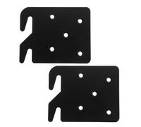 NIYANGLE Bed Rail Hook Plate Set 2Pcs Black Metal Replacement Hardware for Headboard and Footboard with Quick Setup for Bedroom Furniture