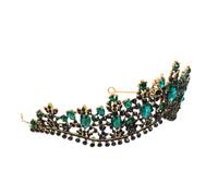 NIYANGLE Birthday Crown Rhinestone Crown Bridal Wedding Special Occasion Crown Queen Women Crowns for Adults Fancy Dress Crown Elegant Crown Formal Occasion Crown The Crown Green
