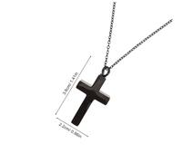 NIYANGLE Black Stainless Steel Memorial Cross Urn Necklace for Men and Women Secure Sealing Keepsake Pendant for Dog Ashes Faith and Hope Symbol Cremation Jewelry for Honoring Loved Pets
