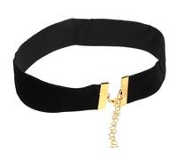 NIYANGLE Black Velvet Wide Adjustable Choker Necklace for Women, Plush Flocked Neckband Halloween Witch Accessory, Gothic Cosplay Jewelry