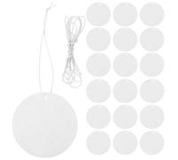 NIYANGLE Blank Sublimation Car Freshener Sheets with Elastic Straps for DIY Crafts, Felt Material Air Fresheners Refills in White Colour, Simple and Delicate Design