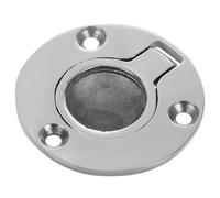 NIYANGLE Boat Latch Handle Stainless Steel Flush Pull Handles Round Recessed Ring Pull Marine Hatch Heavy Duty Corrosion Resistant Deck Hardware for Yacht and Sailboat