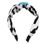 NIYANGLE Bohemian Cow Print Headband for Women Turquoise Embellished Wide Hairband with Geometric Patterns Lightweight Comfortable Hair Accessory for Unique Style