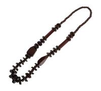 NIYANGLE Boho Beaded Necklace for Women Vintage Ethnic Style Handmade Coconut Shell and Wooden Beads Lightweight Geometric Design Comfortable to Wear Summer Holiday and Casual Outing