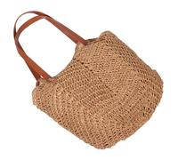 NIYANGLE Boho Woven Shoulder Bag Large Capacity Natural Paper Rope Tote for Women Casual Beach Outings and Travel Lightweight Hollow Handcrafted Summer Hobo Bag