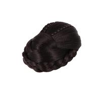 NIYANGLE Braided Chignon Hair Bun Wig Synthetic Fiber Extension for Women Easy to Use Volume Adding Hairpiece for Weddings Proms Parties Daily Stylish Updo Random Color