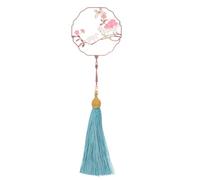 NIYANGLE Brass Hollow Out Handheld Fan Bookmark Metal Book Page Marker Book Label Pendant for Office and School Supplies Rose Gold Chain Tassel for Reading and Notebook Accessories