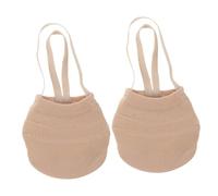 NIYANGLE Breathable Elastic Half Sole Dance Shoe Covers with Strap Sole Protectors for Women Ballet Gymnastics Yoga and Fitness Comfortable Forefoot Pads Beige