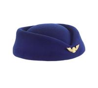 NIYANGLE British Flight Attendant Hat for Women Polyester Stewardess Beret Cap Comfortable Role Playing Essential for Airline Uniform Costume Events Themed Parties