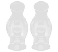 NIYANGLE Camping Lamp Shade Cover 7.5Cm Diameter Retro Four-Claw Glass Chimney for Kerosene Lamps 2Pcs for Antique and Outdoor Lighting
