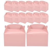 NIYANGLE Candy Boxes Goodies Boxes Paper 20pcs Pink with Handle and Folding Design Portable and Decoratable for Birthday Parties and Chocolates