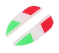 NIYANGLE Car Rearview Mirror Rain Eyebrow Visor, Universal Side Mirror Rain Shield Protector, Green White Red Base, 1 Pair for Automotive Exterior Accessories