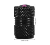 NIYANGLE Car Tire Valve Stem Caps Prevent Dirt and Not Easy to Deform Aluminium Alloy 4pcs Black Valve Covers Compatible with Car Tires