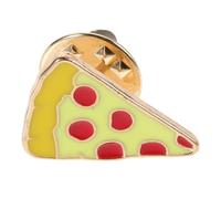 NIYANGLE Cartoon Pizza Brooch Pin, Cute Small Alloy Food Lapel Badge, Fun Shawl Collar Accessory for Women’s Clothing and Bags, Vintage Style Decorative Pin for Pizza Lovers