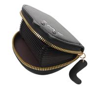 NIYANGLE Cat Multi-Layer Coin Purse and Accordion Card Holder Wallet for Women, Black Zippered Kitten Change Bag with Id Card Compartments, Travel Money Organizer and Cute Coin Storage