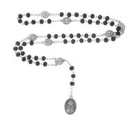 NIYANGLE Catholic Rosary Neck Chain Prayer Beaded Necklace Jewelry for Women Men Graceful Fashion Design with Cross Crucifix Handmade Religious Accessory for Daily Wear and Gift