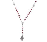 NIYANGLE Catholic Rosary Prayer Beads Necklace with Delicate Chain for Women Men Religious Long Rosary Chain Suitable for Daily Wear and Ceremonies Faith Accessory Mothers Day and Holidays