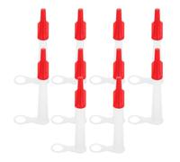 NIYANGLE Caulk Applicator Tips Reusable Sealant Nozzle Kit with Red Caps 10Pcs for Extending Caulk Tube Life and Finishing Work