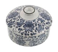 NIYANGLE Ceramic Ashtray for Smokers with Lid, Pattern Design, Stable and Windproof Desktop Ashtray for Patio and Coffee Table Use, Enhanced Cleanliness