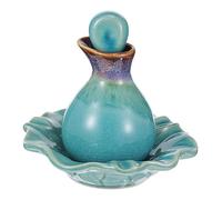 NIYANGLE Ceramic Essential Oil Pot Set Lids Perfume Bottles for Essential Oils Storage Chic Tray for Bathroom