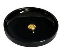 NIYANGLE Ceramic Incense Stick Burner Glossy Black Table Decoration Incense Holder for Desktop