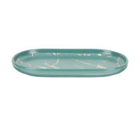 NIYANGLE Ceramic Marble Jewellery Tray Green Marble Pattern, Comfortable to Touch Multi-purpose Sundries Organizing Tray for Vanity Countertop Or Toilet Tank Storage