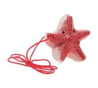 NIYANGLE Ceramic Six Hole Ocarina in C Key with Ocean Star Design Lightweight Musical Instrument for Beginners Student Wind Flute for School Parties and Music Lessons