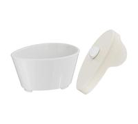 NIYANGLE Ceramic Steaming Basket for Rice Cooker with Silicone Lid, Mini Multi-function Steam Tray for Vegetables, Fish, and Dumplings, Food Steaming Bowl Suitable for Travel and Home Use