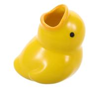 NIYANGLE Ceramic Toothbrush Holder Adorable Duck Shape Boys and Girls Toothbrush Rack Wall Mount Compact Bathroom Accessory Decorative Stand