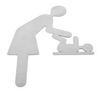 NIYANGLE Changing Area Sign for Public Restrooms Stainless Steel Diaper Changing Station Sign with Clear Direction Safety and Privacy Focused Mother and Facility Indicator