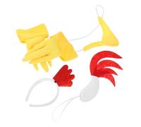 NIYANGLE Chicken Headband Woman Cocks Comb Headband Soft Chicken Costume Dress up Accessories Adult for Chicks Youth Hen Party Tail Farmer Claw Fabric