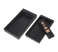 NIYANGLE Chinese Calligraphy Inkstone Set Ink Stick 5-inch and 4-inch Portable Calligraphy Stone for Traditional Writing and Painting for New Year Couplets Practice