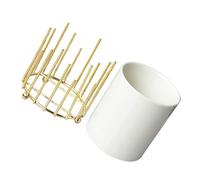 NIYANGLE Chopstick Organizer Ceramic Box Kitchen Utensil Holder for Workbench Simple Appearance and Fork Storage Function