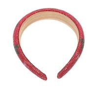 NIYANGLE Christmas Rhinestone Headband Padded Comfort Sparkle Design for Festive Holiday Outfits Wide Band for Women and Girls