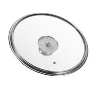 NIYANGLE Clear Tempered Glass Lid with Stainless Steel Rim Heat-resistant Handle Replacement for Pots Pans Saucepans and Cookware Multipurpose Microwave Splatter Wok Cover