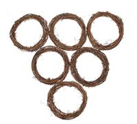 NIYANGLE Cockatiel 6pcs Natural Vine Ring Swings 15cm Bite-resistant Parrot Cage Perch