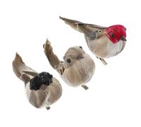 NIYANGLE Colorful Artificial Sparrow Figurines with Clip Fake Bird Decorations for Garden Wedding Bouquets Flower Arrangements and Home Craft Display Educational and Props