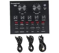 NIYANGLE Condenser Microphone Kit with Mobile Phone Sound Card, Live Streaming Audio Mixer Board, Podcast Sound Effect Board for Online Broadcasting and Recording